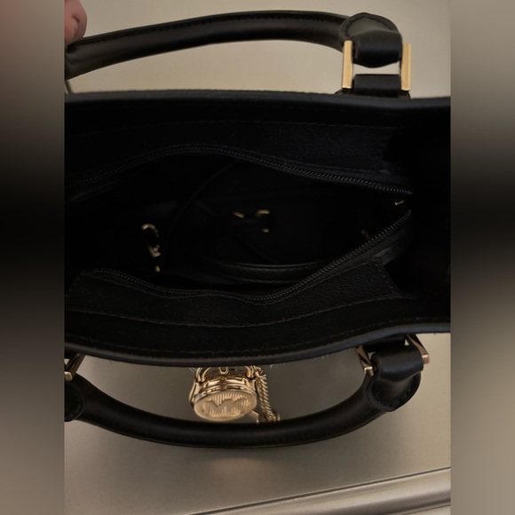 Michael Kors black and white leopard print small satchel with adjustable strap - Picture 2 of 2